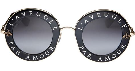 blind for love gucci sunglasses|Gucci Blind For Love Round Sunglasses .